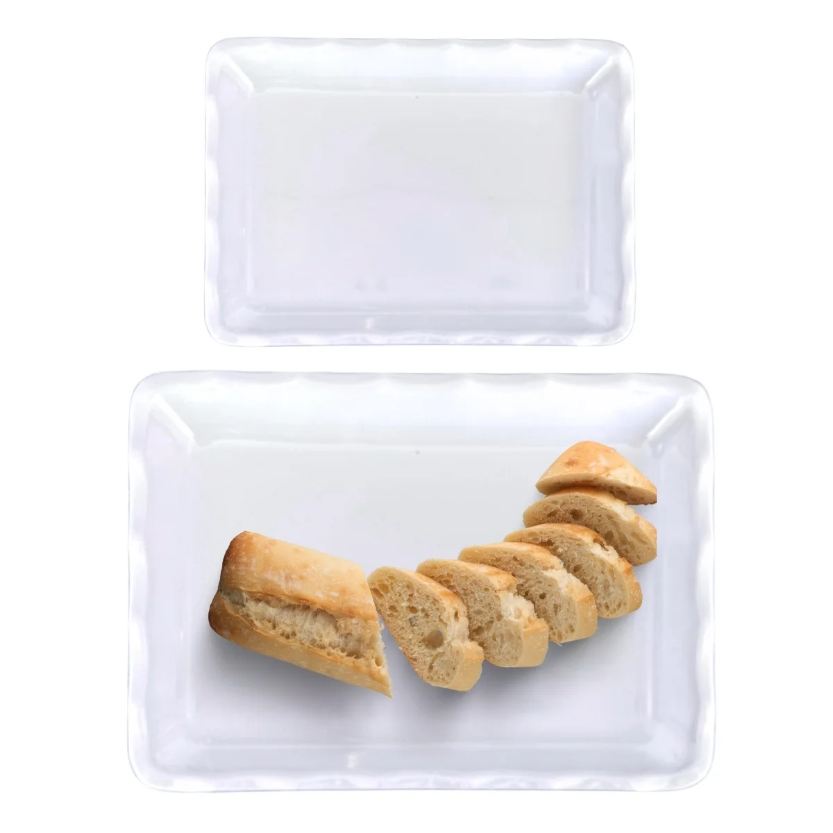 Tray Travessa Melamine Serve Snacks Coffee Kitchen 24x17