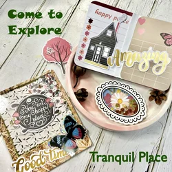 Creative Path Chipboard Doodle Frames Self-Adhesive Sticker Embellishment Foil Design Scrapbooking Cardmaking Journal Decoration