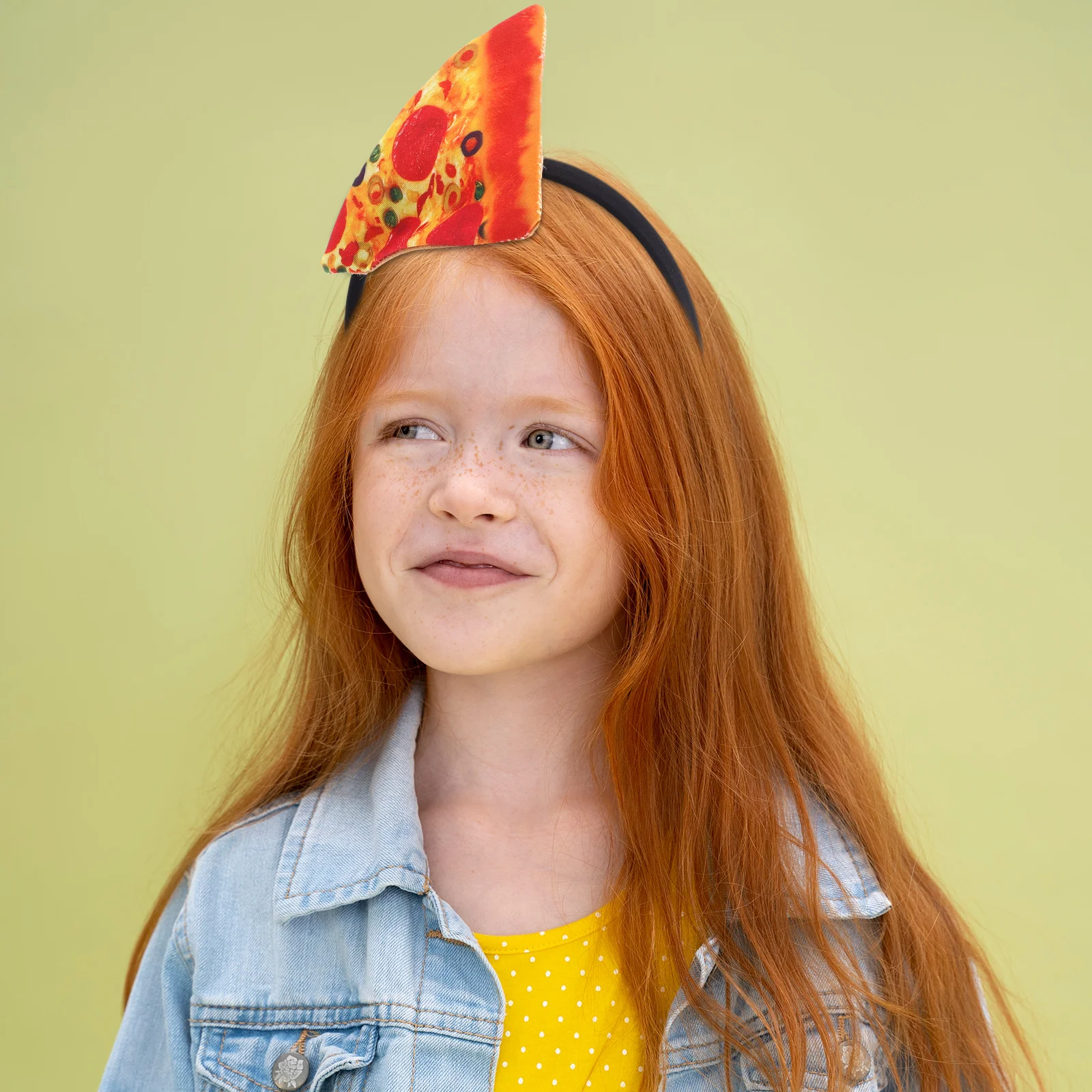 

2Pcs Imitation Pizza Headband Lightweight Stage Performance Hairbands Party Costume Accessory Cosplay Pizza Shape Hoop Hair