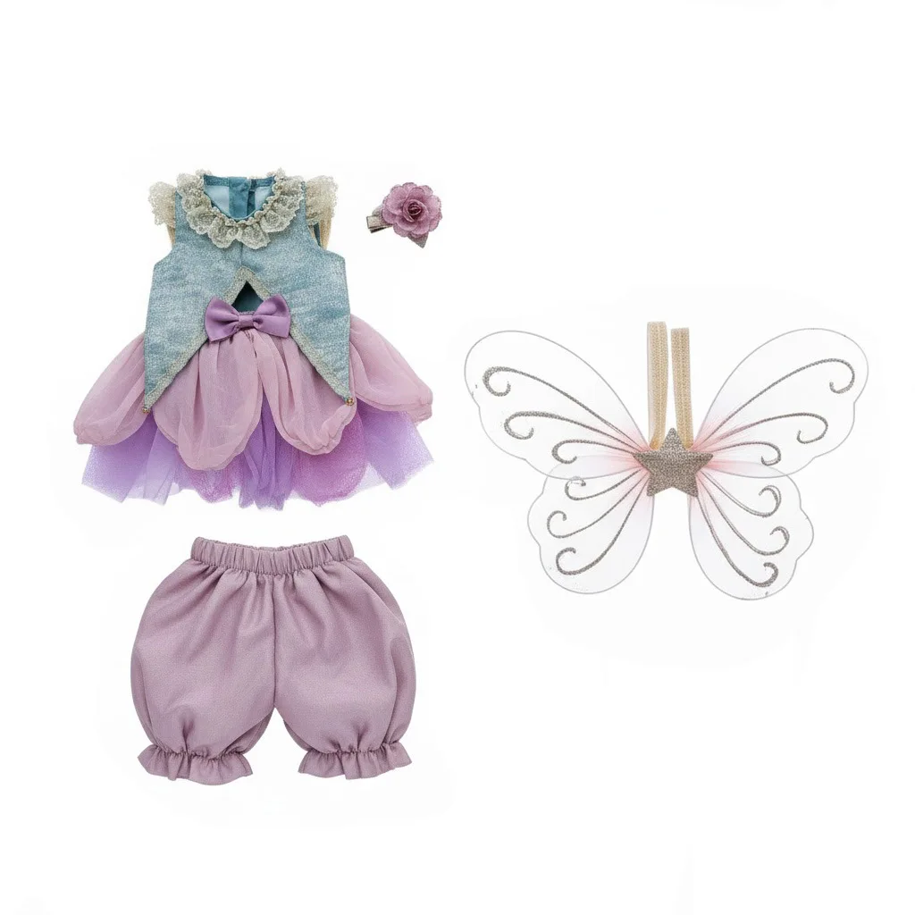 

Одежда для куклы Cloveray, подходит для куклы 55 см, оригинальная одежда с крыльями, одежда для куклы, сменная одежда для куклы, аксессуары