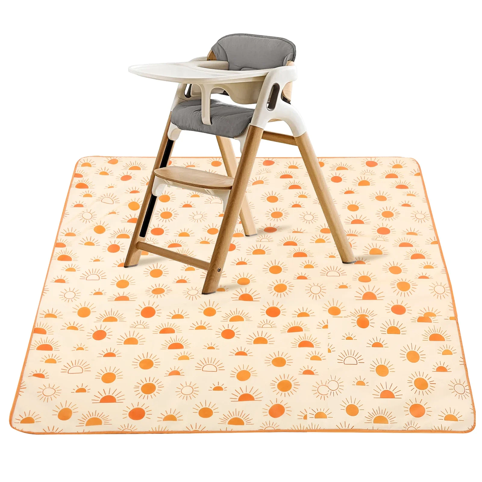 Baby High Chair Splat Mat Dining Chair Mat Waterproof Spill Mat Anti-Slip Floor Protector Large Size Portable Baby Play Mat