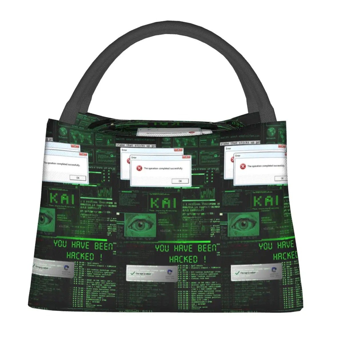 Hacker Code Binary Code Geek Science Computer Insulated Lunch Bag for Women Kids Leakproof Food Boxes Thermal Lunch Box Tote