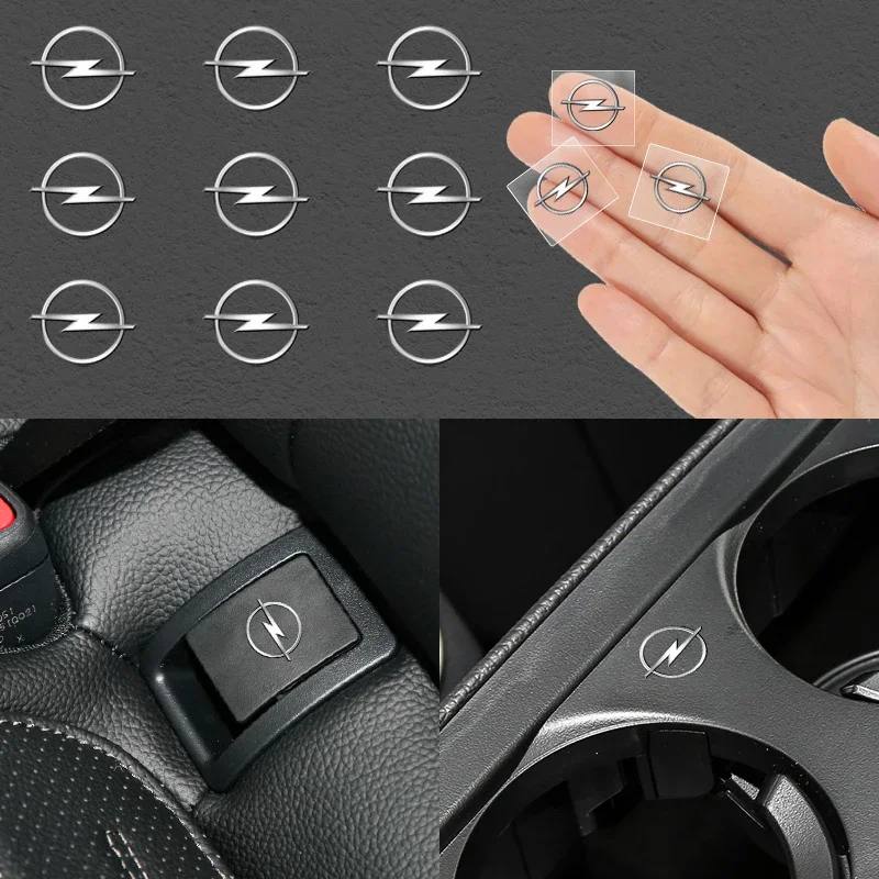 Car Emblem Logo Decorative Stickers Badge Decal Interior Styling For Opel Subaru Mitsubishi Fiat Volvo Toyota Hyundai Cadillac