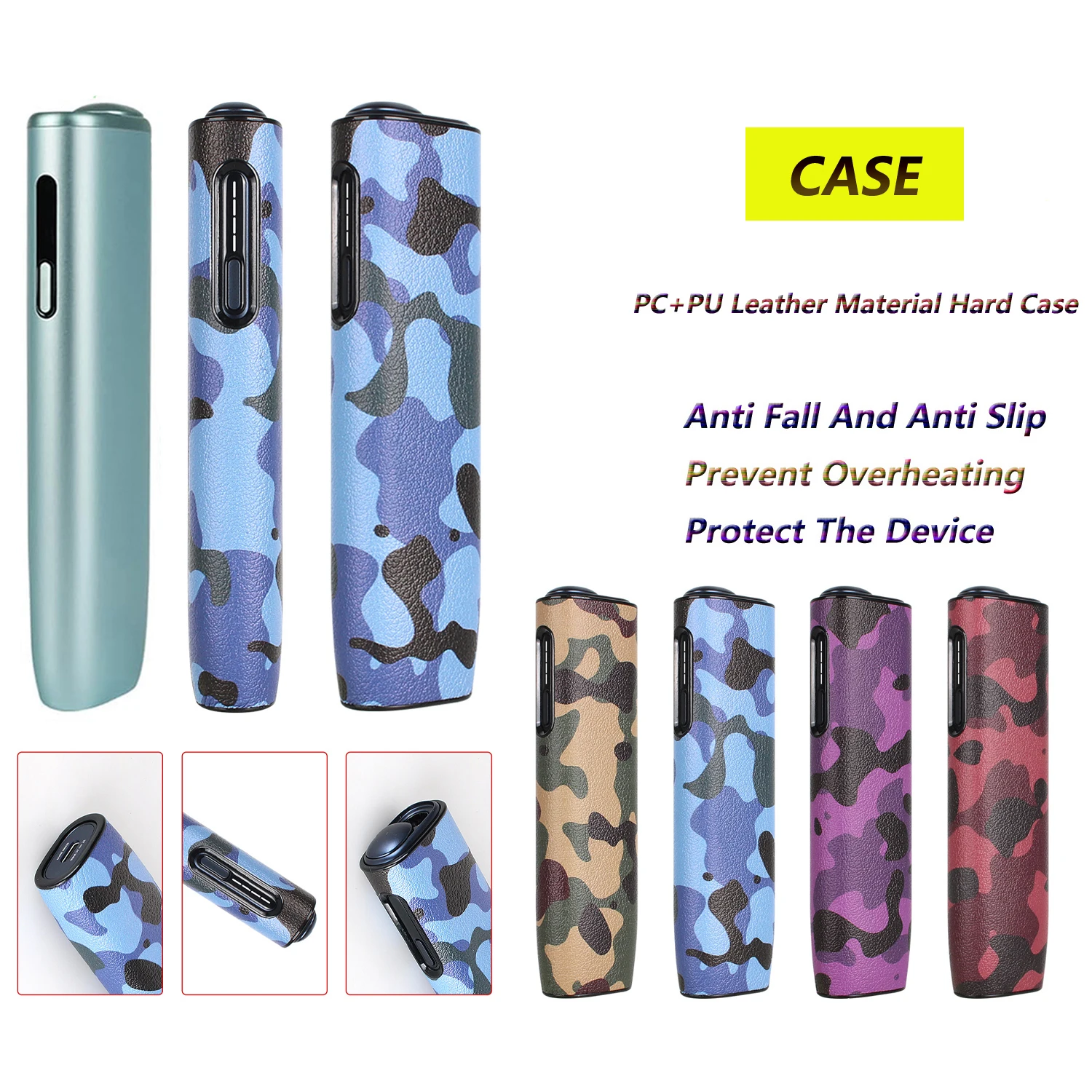 For iQOS Iluma I One PU Protective Case Ultra-Thin Ultra-Light with Integrated Protective Cover