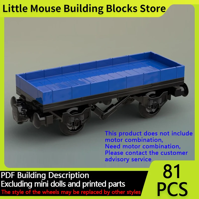 

City Car Model MOC Building Bricks Twin Axel Flatbed Rail Car Modular Technology Gifts Holiday Assemble Children Toys Suit
