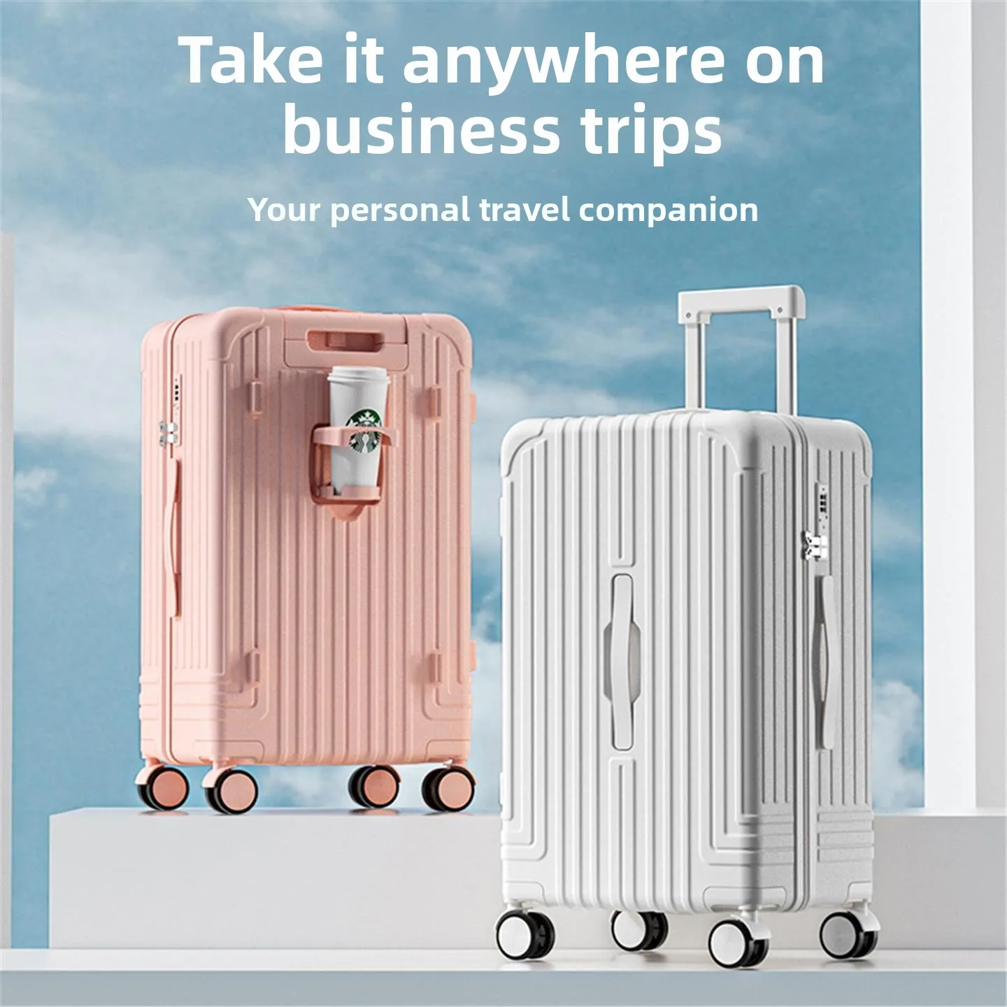 

Thiened Zipper Lage Чемодан Большая емкость 28-дюймовая дорожная сумка для мужчин и женщин Повседневная Sle ABS + материал ПК с четырьмя...