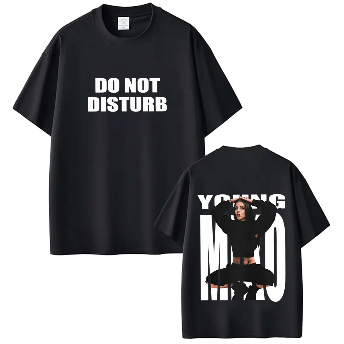 Young Miko Do Not Disturb Tour 2026 Print Tees Men Women Gothic Punk T-shirts Short-sleeved Loose Casual Cotton Hip-hop T-shirts