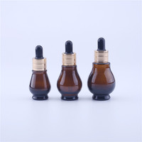 Amber Drop Bottle Glass Aromatherapy Liquid Dropper essential basic massage oil Pipette Refillable Bottles 6pcs