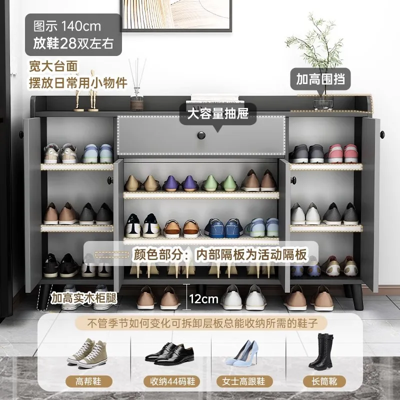 2025 خزانة أحذية جديدة، باب منزلي، خزانة أحذية فاخرة، خزانة تخزين داخلية مدمجة على الحائط بسعة كبيرة #3