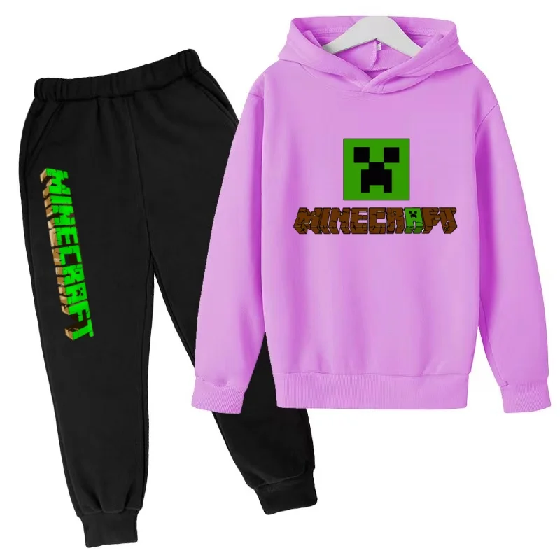 Kinder-Hoodie mit Anime-Cartoon-Spiel-Print, Pullover für Jungen und Mädchen, Kleinkinder 3-12 Jahre, Freizeitkleidung, Oberteil+Hose, 2-teiliges Marken-Sport-Jogging-Set – Detail 5