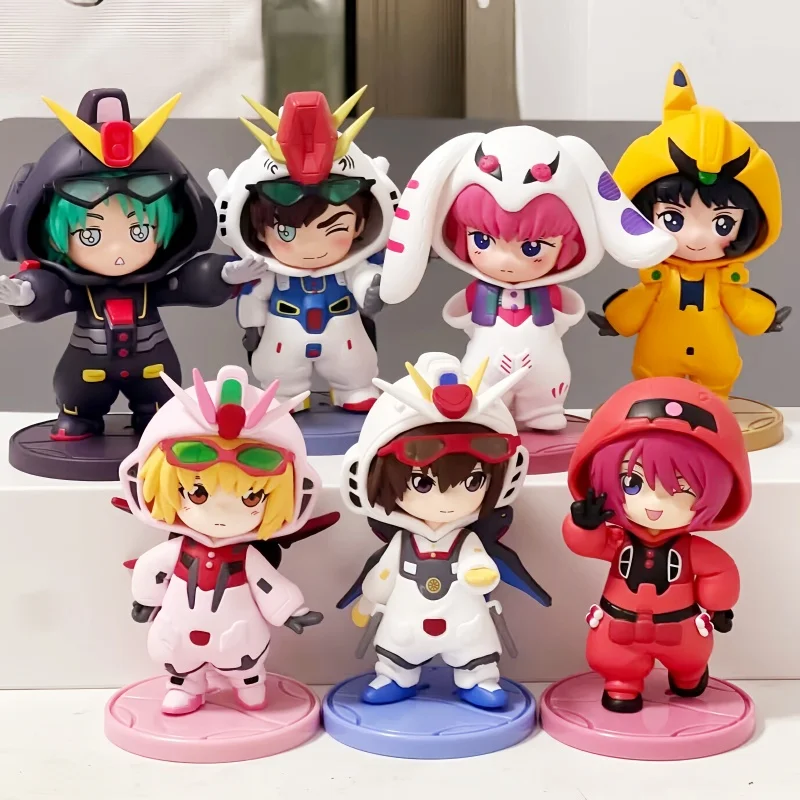 

Genuine Bnfigure Q Pajamars Mobile Suit Uc Series Blind Box Cute Trendy Action Anime Model Desktop Decoration Birthday Gift
