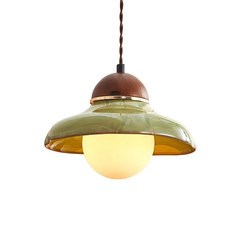 Ceramic chandelier French retro restaurant bar light B & B aisle light bedroom bedside small chandelier