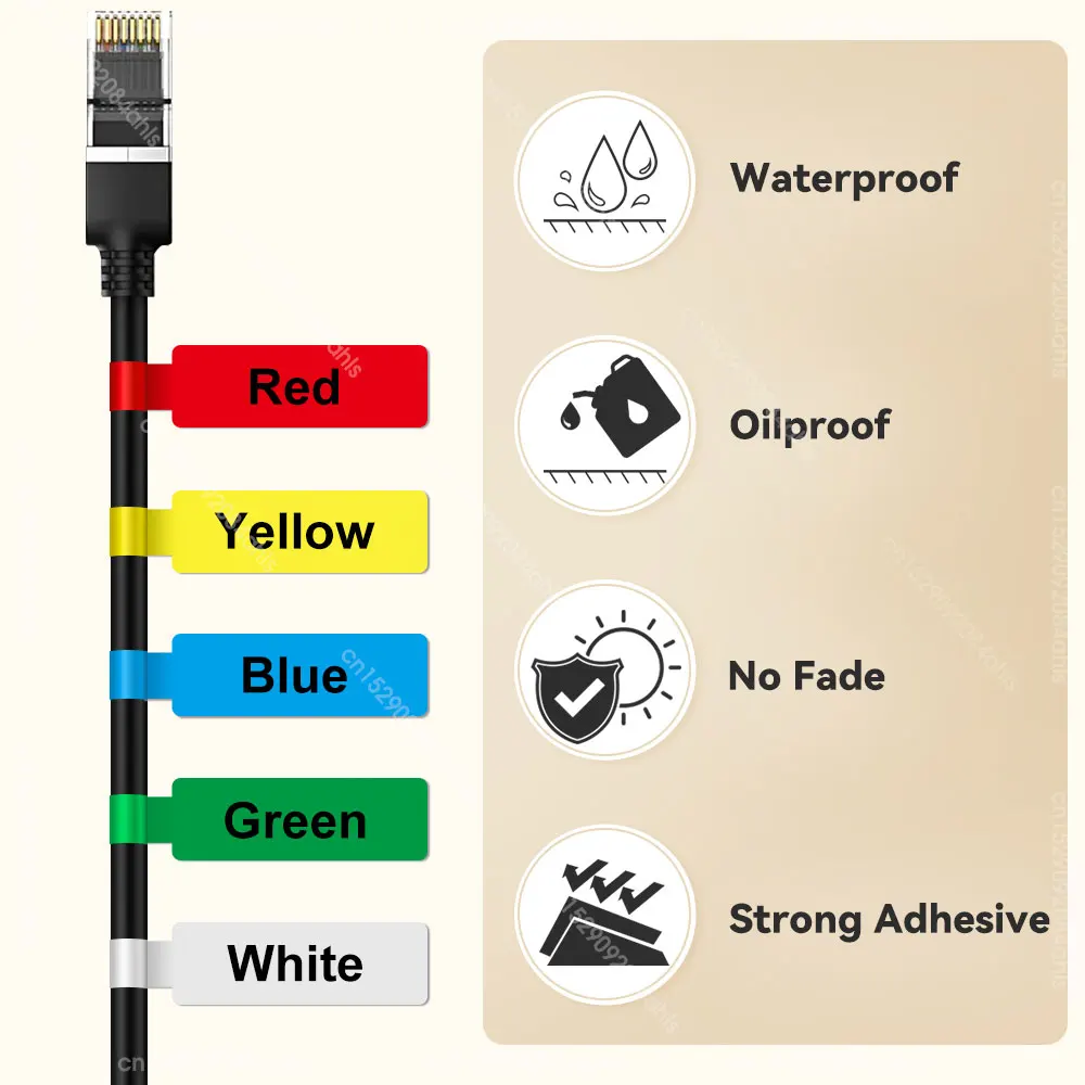 NIIMBOT D11 Cable Label D11 D110 D61 Label Sticker Fiber Wire Network Charging Cable Paper Sticker Adhesive Label Tape Thermal