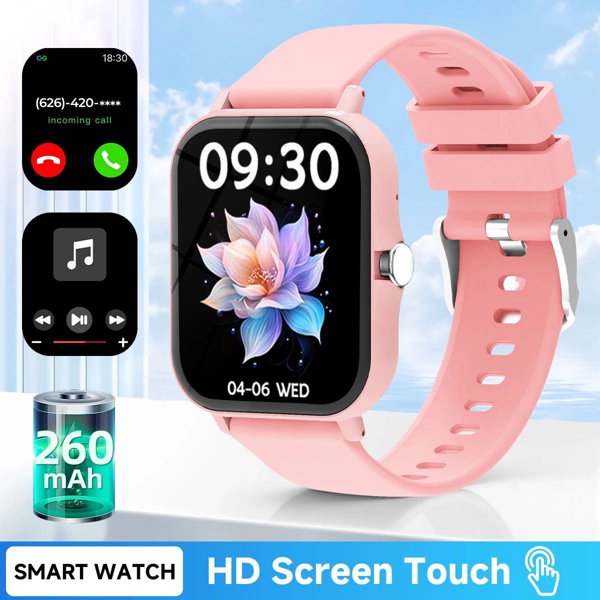 Smartwatch with 1.83'' Display and Voice Assistant