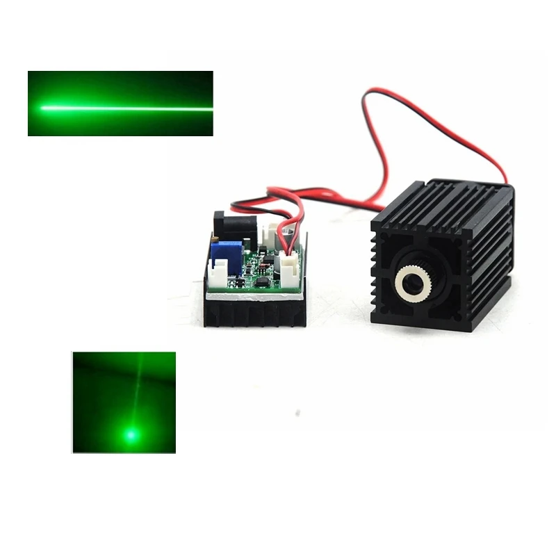 

33x50mm Adjustable 532nm 100mw Green Laser Diode Module Dot/Line Beam Lights