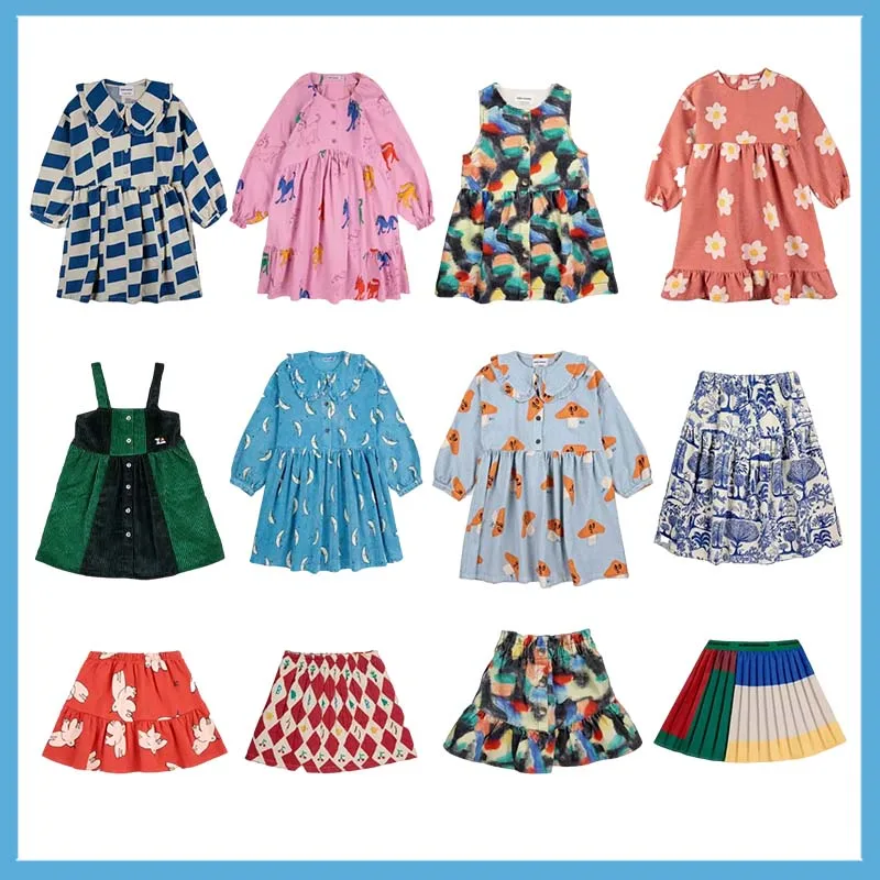 

Dress for Girls 2024 Autumn 1-13 Years Old Children's Casual Cartoon All-over Printed Skirt Baby Princess Dress