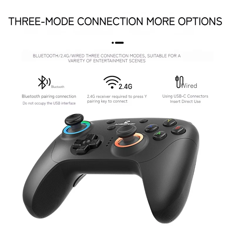 Neue Rg P01 Drei Modus Gamepad Halle Joystick Trigger Vibration Motor Xbox Layout Tasten Unterstützung Pc Schalter Steam Xbox Controller