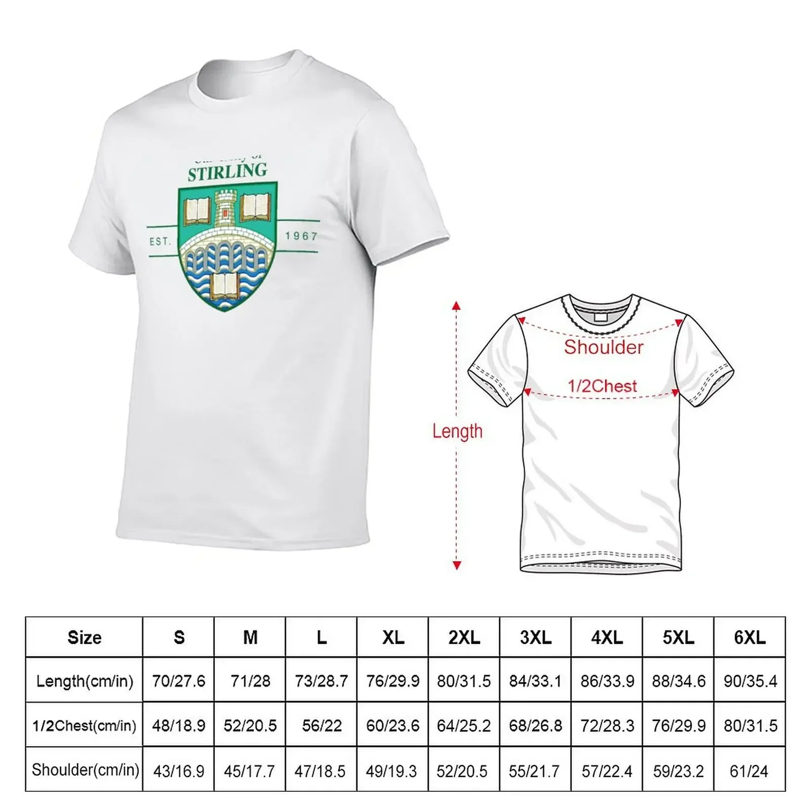 University of Stirling T-Shirt quick-drying oversizeds graphic tee shirt heavyweights mens fashion