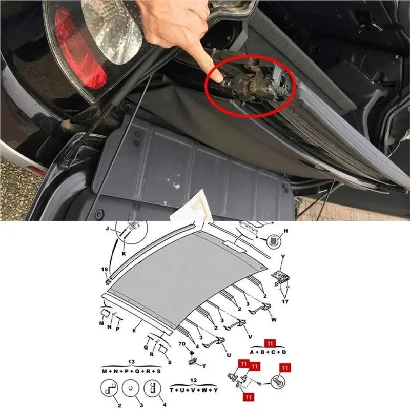 For Citroen C3 PLURIEL For Citroen C3 Picasso A Pair Car Tailgate Hinge 8484C2 8484C5 For CONSTRUCTOR
