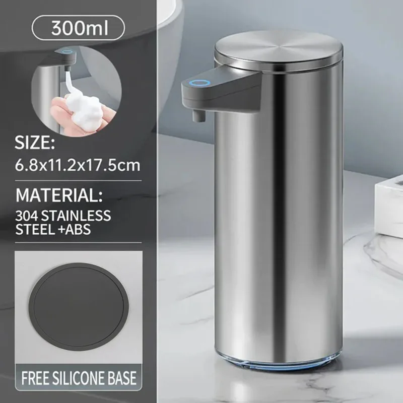 

Automatic Foam Soap Dispenser Electric Induction Infrared Machine Stainless Steel Liquid Dispenser Bathroom