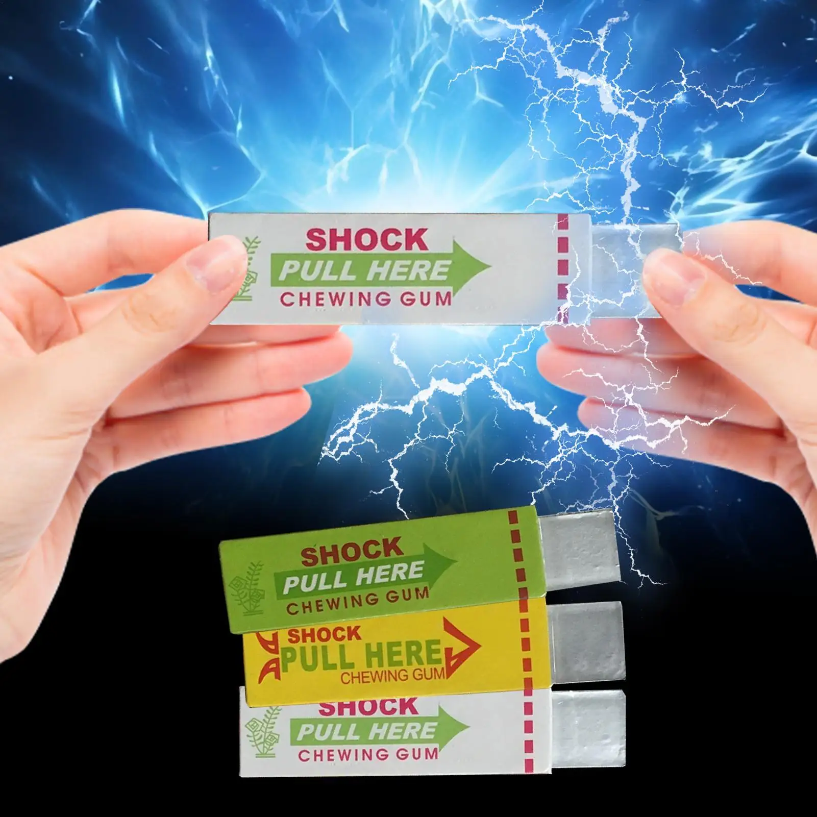 Electric Shocker Gum Chewing Gum Shock Joke Gadget Funny Prank Toy Creative Shock Games April Fool's Day Prank Shocking Toy