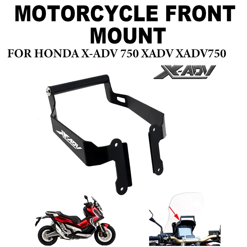 Smartphone Motorcycle Front Mount For HONDA X-ADV 750 XADV XADV750 GPS Bar Mobile Phone Holder GPS Black