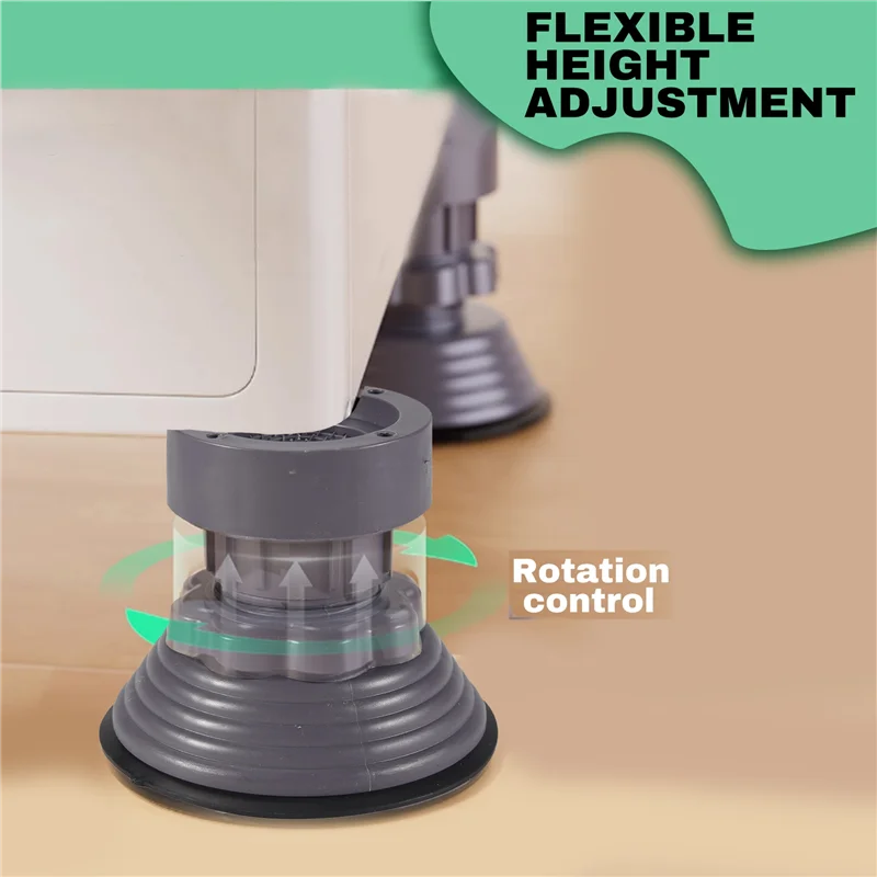 

AB15-Washing Machine Support Adjustable Height Anti Vibration Washing Machine Foot Pads For Washer And Dryer