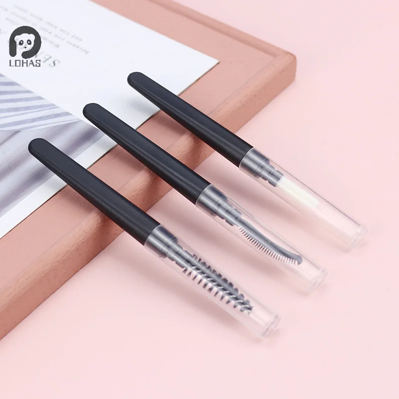 1 قطعة فرشاة الحاجب الحلزونية القصيرة المحمولة مع غطاء غبار شفاف رمش مشط الشفاه فرشاة الحاجب تمديد ماكياج أداة