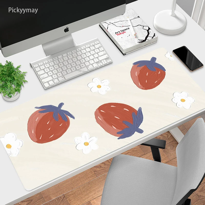 Cute Mouse Pad Large Pink Gaming Mouse Mat Kawaii Mousepad Gamer 900x400 Rubber Keyboard Sweet  Desk Play Mats Table Carpet LOL