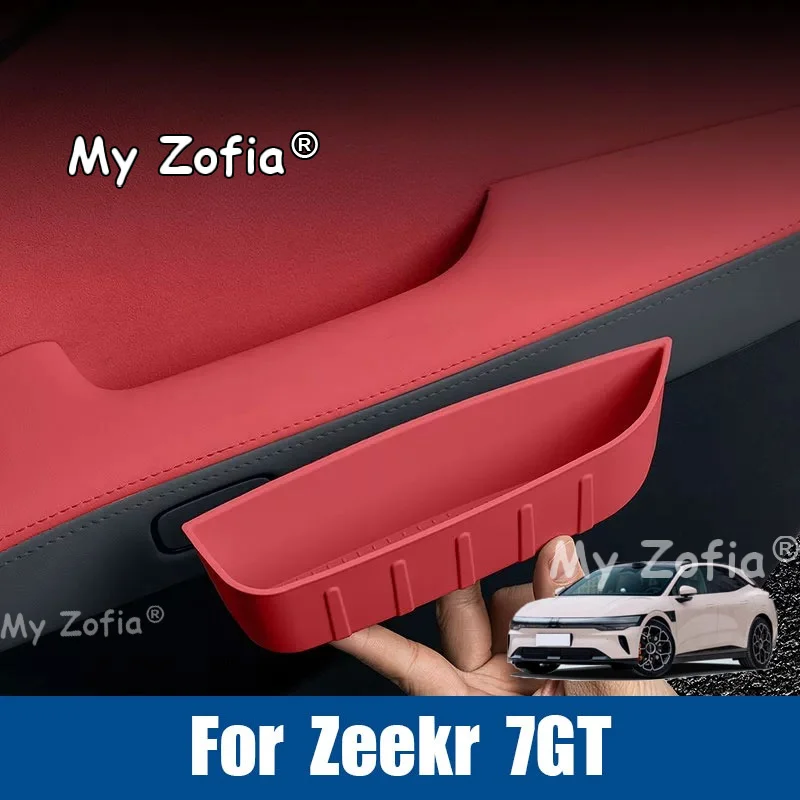 For Zeekr 7GT 2025 2026 Car Door Side Insert Storage Box Small Item Holder Anti-Scratch Door Pocket Tray Interior Accessories