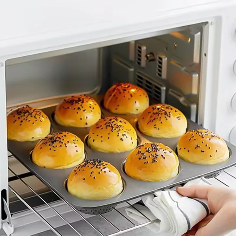 Punched burger mold with air holes non-stick baking pan round pineapple bag bread European bag home kitchen baking tools
