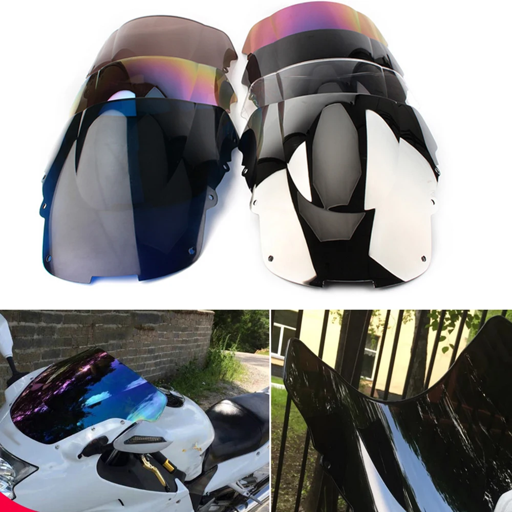 

Motorcycle Double Bubble Windshield For Honda CBR1100XX CBR 1100 XX 1100XX 1996-2007 WindScreen Accessories Fairing Deflector