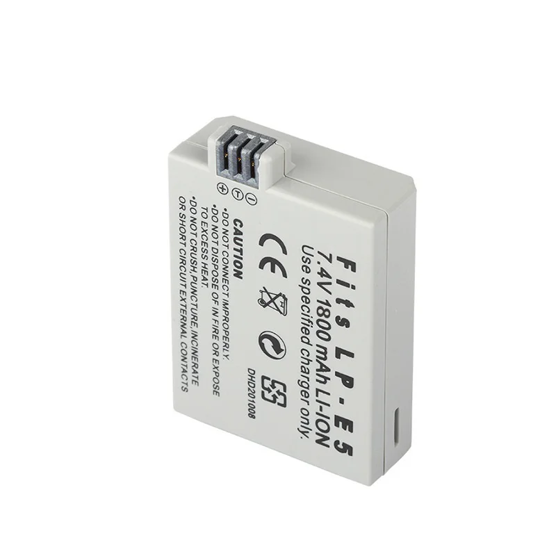 1800mAh LP-E5 LP E5 LPE5 Battery LED Dual Charger for Canon EOS Rebel XS, Rebel T1i, Rebel XSi, 1000D, 500D, 450D, Kiss X3,X2,F