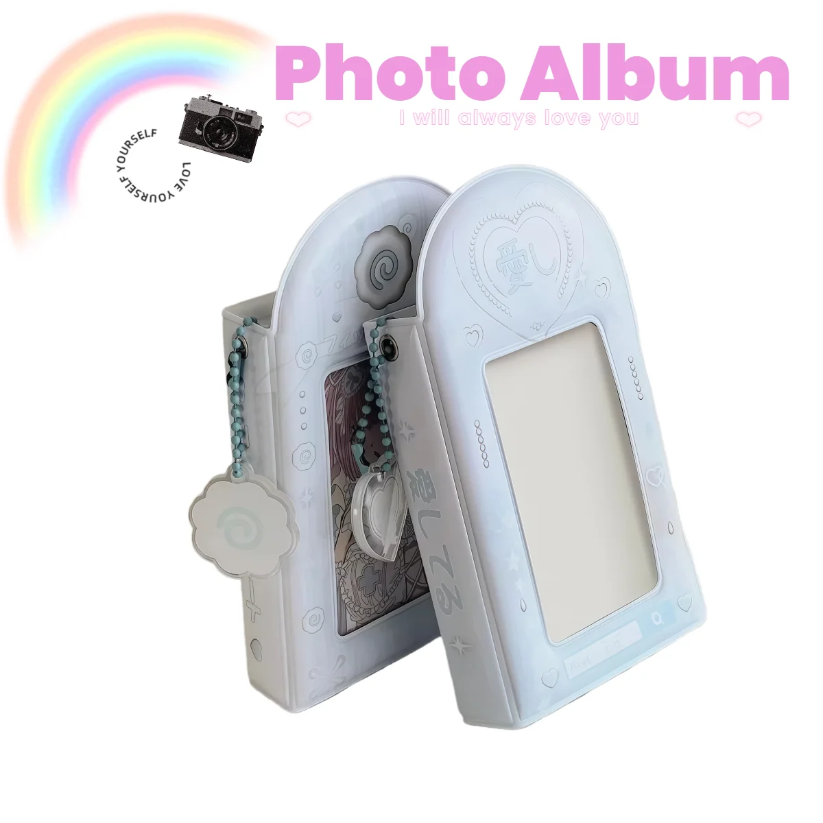 High Quality 3 Inch Photocard Binder Album 32 Pockets Sweet Mini Photo Album PP Kpop Photo Card Book Holder