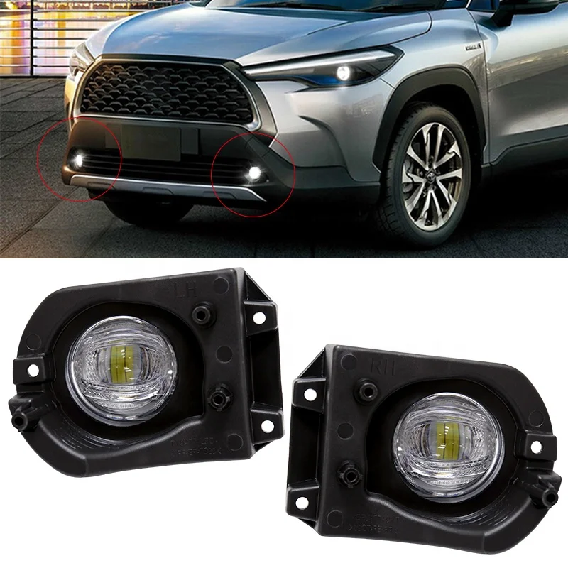 LED Auto Parts Front Bumper Car  Driving Lamp Fog Light for  COROLLA CROSS 2020 With Wires Harness