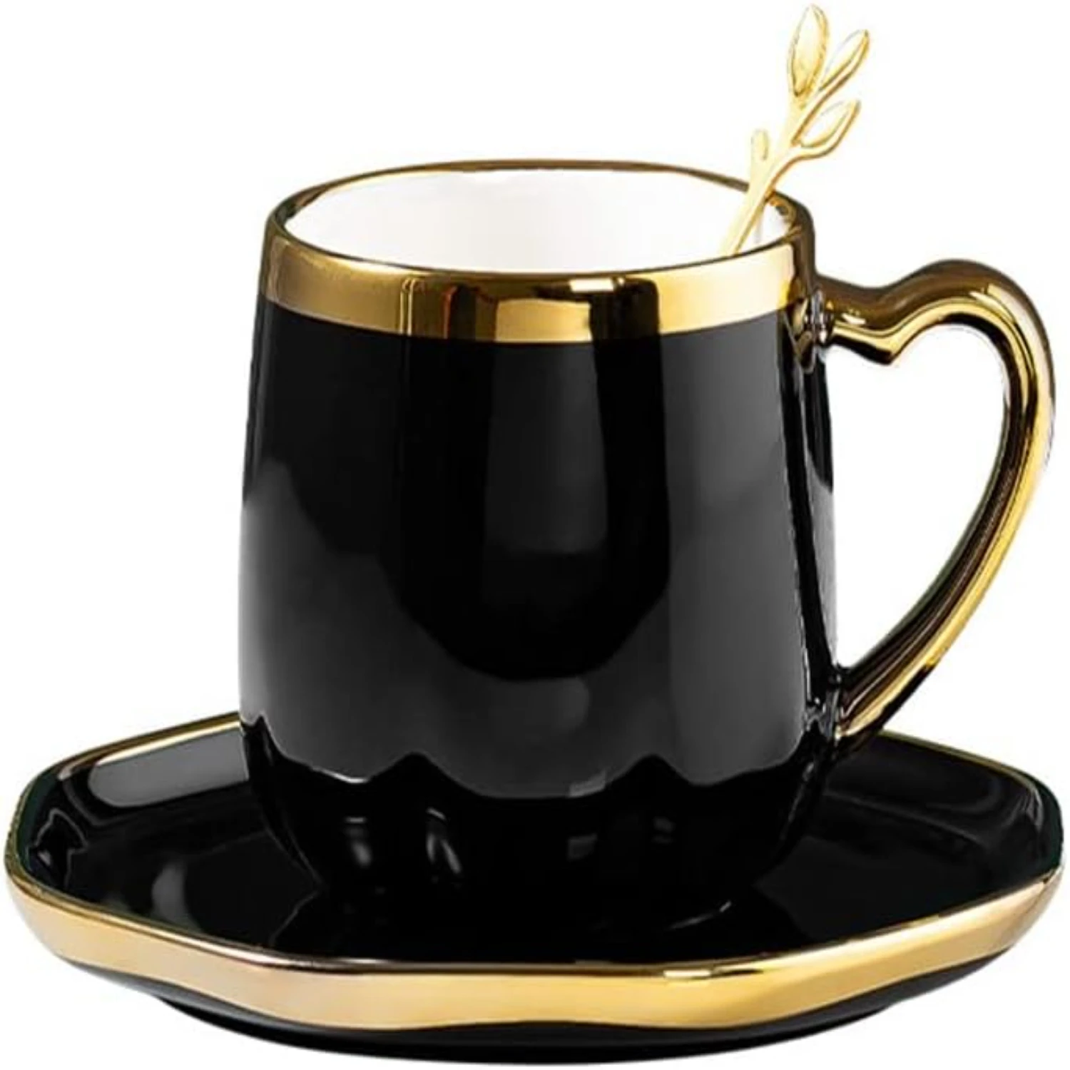 Elegant and luxurious, this complete afternoon tea cup and saucer set is perfect for coffee enthusiasts. This gorgeous coffee mu