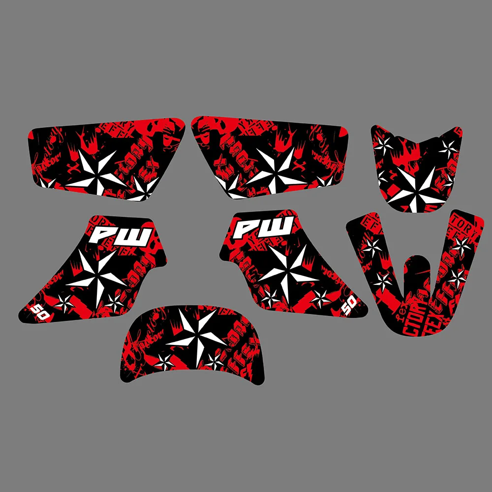 NICECNC دراجة نارية ملصق لياماها PW50 PW 50 PIT جميع السنوات هدية الرسومات خلفية ملصقات مصورة عدة تخصيص