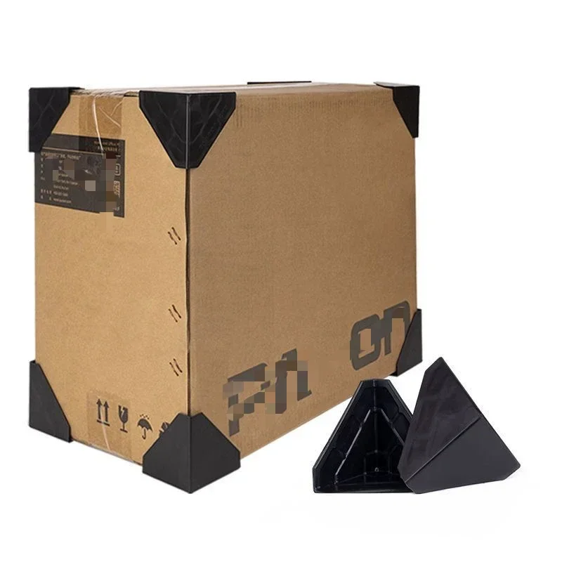 50pcs Cardboard Box Anti-collision Plastic Corner Protector  Packaging Box Furniture Three Sided Right Angle Protective Cover