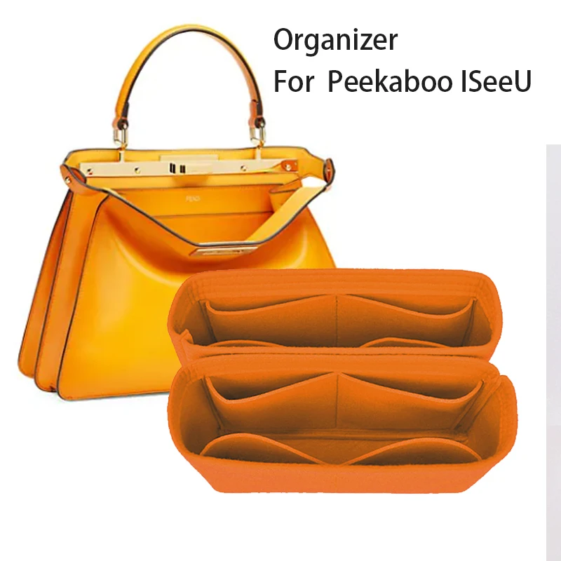 Bolsa organizador inserção apto para fendy peekaboo iseeu série saco forro, bolsa maquiagem shaper, (prazer medir o seu saco) 1 par