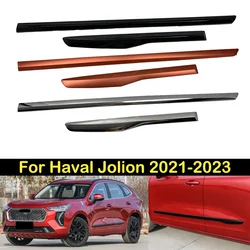 DECHO Chrome Front Rear Door Garnish Strip For Haval Jolion Hover Jolion Anti-scratch Bumper Strip Trim Protector silver black