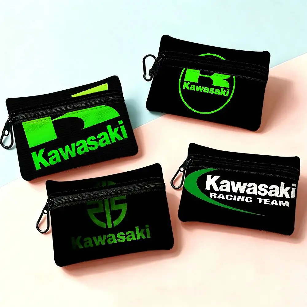 Image of K-KawasakiS Motorrad-Tagesgeldbörse aus Oxford-Stoff, kleine Geldbörse, Mehrzweck-Aufbewahrungstasche für Schlüssel, Karten, Münzen