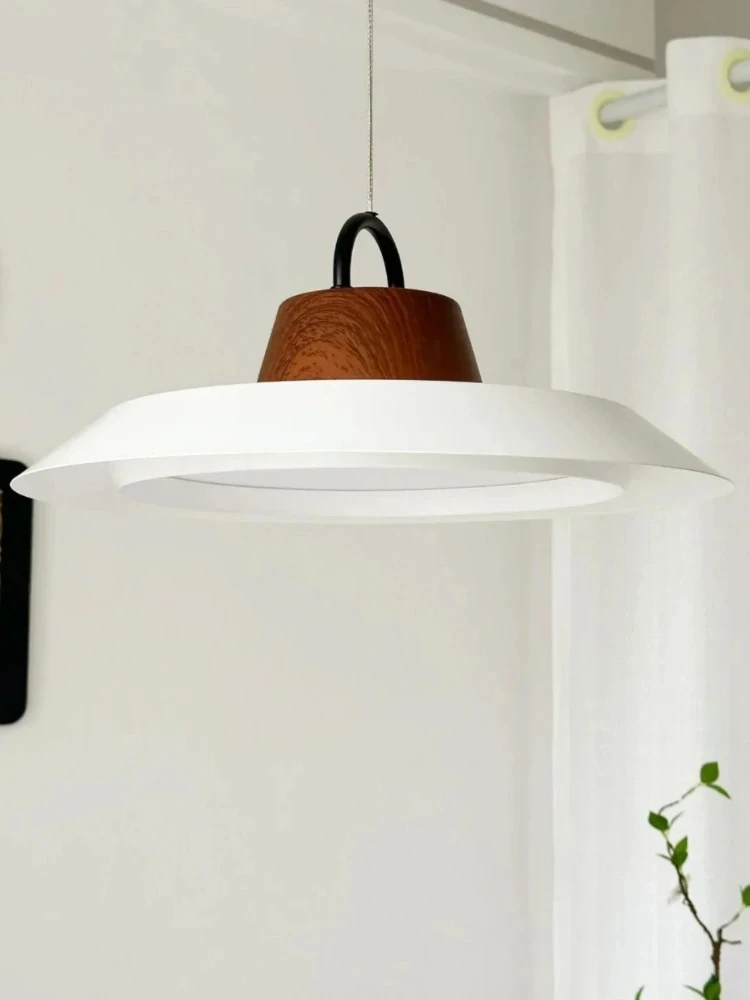 Nordic Wabi-Sabi Fisherman's Hat LED Pendant Light Modern Creative Restaurant Kitchen Table Bar Decorative Lighting