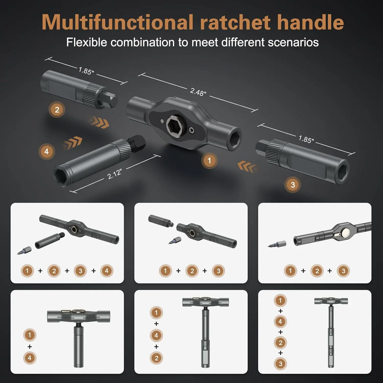 24in1 Multifunktions Ratsche Schraubendreher-satz Kombination Schlüssel Magnetische Bits Reparatur Tool Kit PC Fahrrad Reparatur Hand Werkzeug Hause