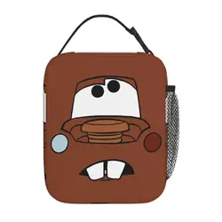 Mater Lightning McQueen Cars Insulated Lunch Bag Portable Lunch Container Thermal Bag Tote Lunch Box School Travel Men Women