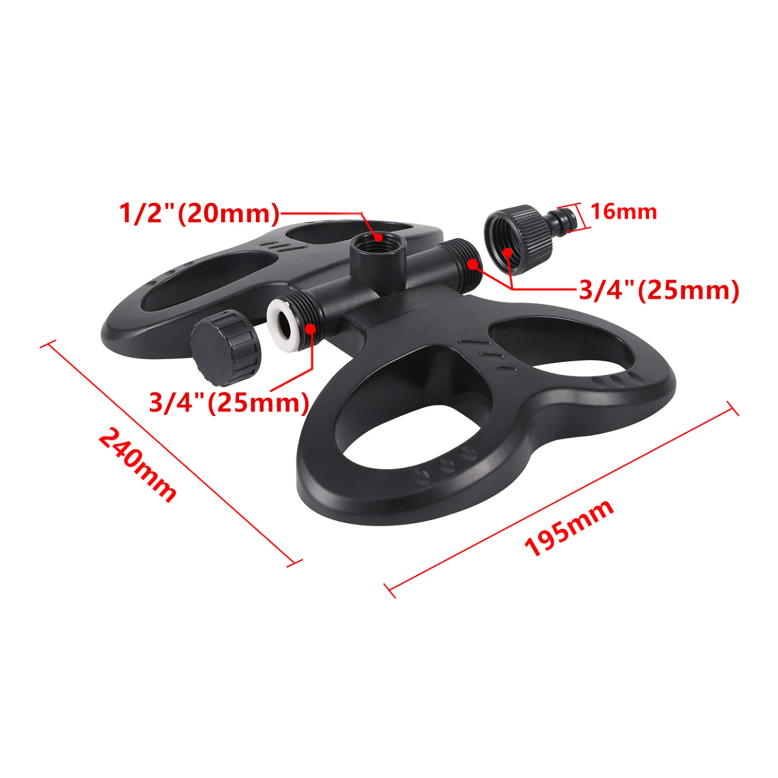 1/2" Thread Extension Rod Home Garden Watering Fixed Stems Support Holder Base Support Rotary Impact Sprinklers Rod Ground Stake