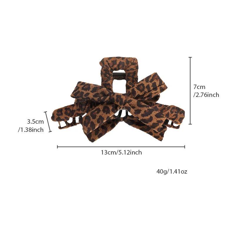 Jepit Rambut Motif Leopard Musim Gugur/Dingin untuk Wanita, Jepit Rambut Premium Model Shark Clip Besar, Gaya Baru 2025, Jepit Rambut Belakang Kepala, Aksesoris Rambut