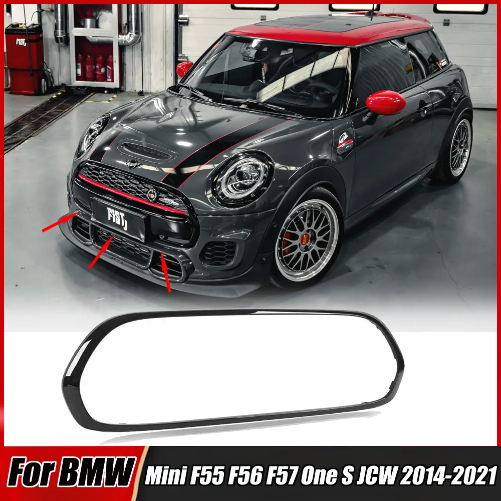 For BMW Mini F55 F56 F57 One S JCW 2014-2021 Middle Grille Ornament Frame Grille Surround Cover Trim Strip Auto Accessories