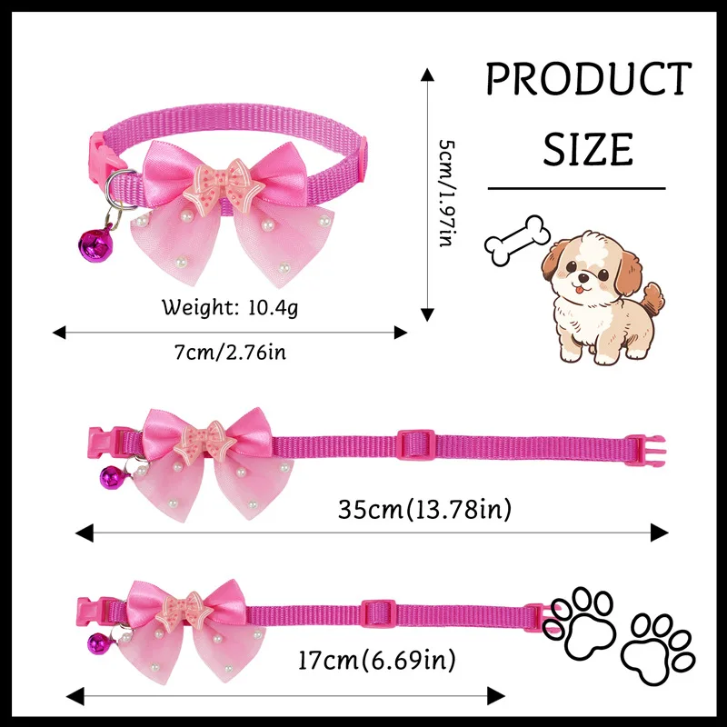 3 قطعة قابل للتعديل الحيوانات الأليفة ربطة القوس فيونكة طوق مع جرس لينة القط الكلب قلادة الأزياء الديكور للقطط الجراء احتفال الحفلات