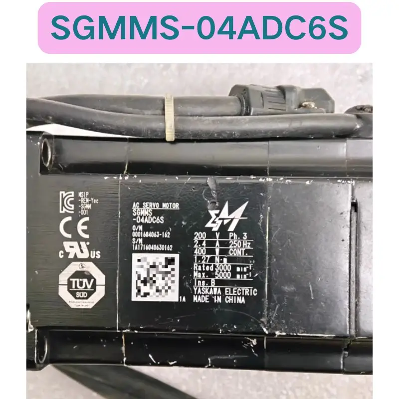 Second-hand SGMMS-04ADC6S servo motor Functional test OK Fast delivery