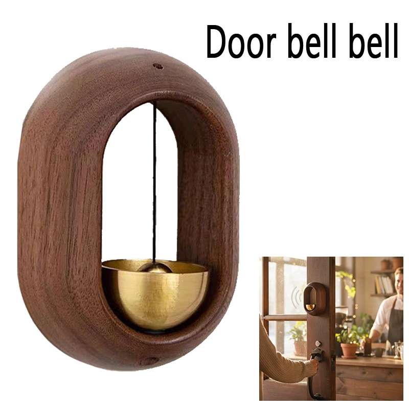 Magnetic Wood Doorbell Chime Home Entrance Shopkeeper Remind Bell Decoration Unique Housewarming Gift Hanging Decor FLGS005